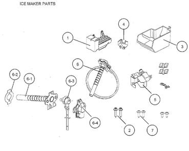 Part Location Diagram of 3010564300 Maytag Refrigerator ice bin