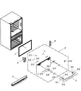 Freezer Ddor Diagram and Parts List for RF28JBEDBSG AA-0006 Samsung Refrigerator