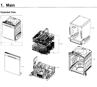 Part Location Diagram of DD82-01346A Samsung Door Assembly