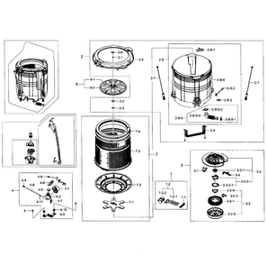 Part Location Diagram of DC97-16784B Samsung Tub Assembly Outer