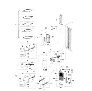 Part Location Diagram of DA61-08439A Samsung BRACKET-MOTOR;HM12,ABS,N