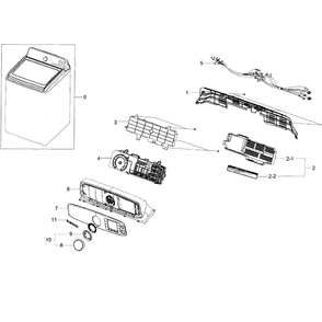 Control Diagram and Parts List for WA45H7000AP A2-0000 Samsung Washer