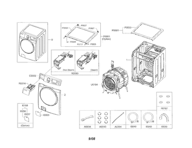 Main Diagram and Parts List for WF438AAR XAA Samsung Washer