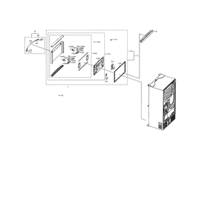 Freezer Door Diagram and Parts List for RF22NPEDBSR AA-00 Samsung Refrigerator