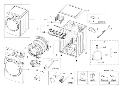 Part Location Diagram of DC97-18078B Samsung Control panel