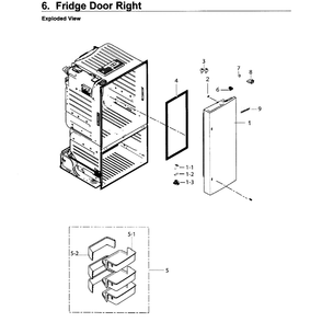 Fridge Door R Diagram and Parts List for RF26J7500SR AA-0002 Samsung Refrigerator