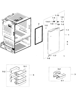Right Door Diagram and Parts List for RF28HFEDTBC AA-09 Samsung Refrigerator