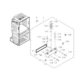 Flexzone Diagram and Parts List for RF28HMELBSR AA-05 Samsung Refrigerator