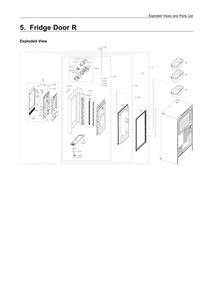 Part Location Diagram of DA82-03215Y Samsung Packing Door Assembly