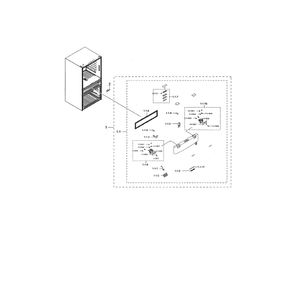 Flexzone-Door Diagram and Parts List for RF28HMEDBSG AA-02 Samsung Refrigerator