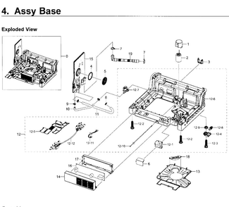 Base Diagram and Parts List for DW80K5050UB AA-0000 Samsung Dishwasher