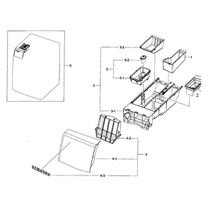 Drawer Assembly Diagram and Parts List for WF395BTPAWR A2-01 Samsung Washer
