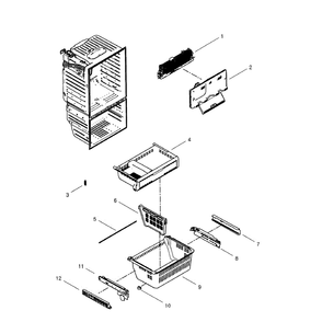 Freezer Diagram and Parts List for RFG296HDPN XAA-01 Samsung Refrigerator