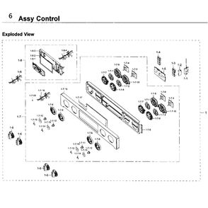 Control Diagram and Parts List for NV51K7770DS AA-0000 Samsung Wall Oven