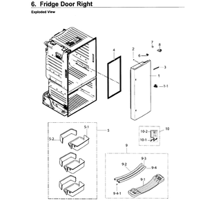 Fridge Door R Diagram and Parts List for RF26J7500WW AA-02 Samsung Refrigerator