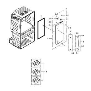 Fridge Door R Diagram and Parts List for RF28HMEDBSR AA-0009 Samsung Refrigerator