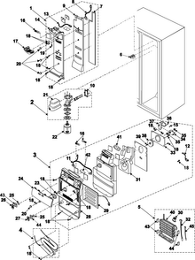 Part Location Diagram of DA97-01293D Samsung Cover Assembly