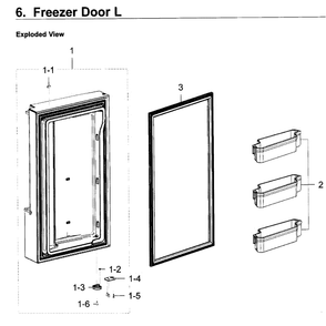 Freezer Door L Diagram and Parts List for RF23J9011SR (AA)(0007) Samsung Refrigerator