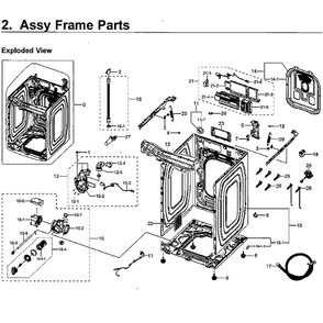 Part Location Diagram of DC63-02026A Samsung Back Cover