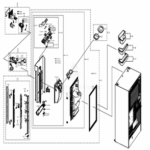 Fridge Door Left Diagram and Parts List for RF22N9781SR (AA)(0002) Samsung Refrigerator