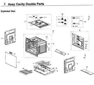 Part Location Diagram of DG61-01071B Samsung Case-left