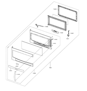 Part Location Diagram of DE64-01849A Samsung Door Assembly