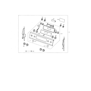 Control Box Diagram and Parts List for NE59N6650SS AA-00 Samsung Range