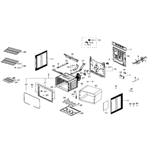 Main Assembly Diagram and Parts List for NE59J7630SG AA-0000 Samsung Range