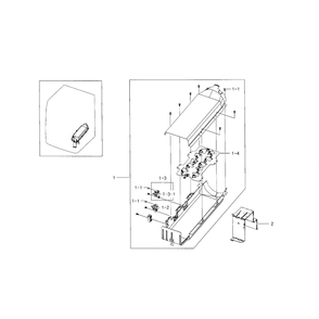 Duct Heater Diagram and Parts List for DV331AEW XAA-01 Samsung Dryer