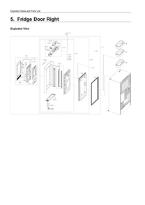 Right Refrigerator Door Parts Diagram and Parts List for RF28N9780SG AA-02 Samsung Refrigerator
