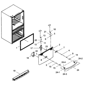 Freezer Door Diagram and Parts List for RF31FMESBSR AA-0003 Samsung Refrigerator