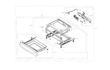 Part Location Diagram of DG94-00506B Samsung Drawer assembly