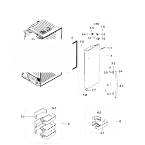 Right Door Diagram and Parts List for RF28HFEDBBC AA-07 Samsung Refrigerator