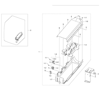 Duct Heater Diagram and Parts List for DV395ETPASU A1-0000 Samsung Dryer