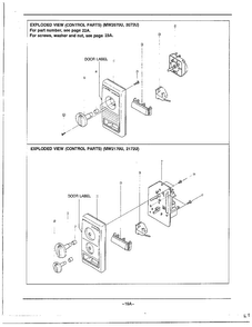 Complete Microwave Assembly Page 3 Diagram and Parts List for MW2170U XAA Samsung Microwave