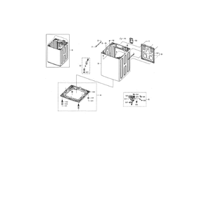 Frame And Case Diagram and Parts List for WA45M7050AW A4-01 Samsung Washer