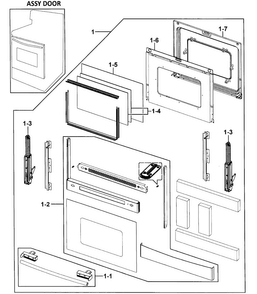 Part Location Diagram of DG97-00088E Samsung Assembly HANDLE-DOOR;FTQ352*