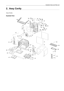 Cavity Assembly Diagram and Parts List for NX60A6511SB AA-00 Samsung Range