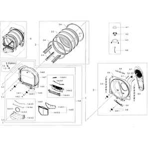 Part Location Diagram of DC97-17081B Samsung Assembly-S.DRUM FRONT;HUDSON