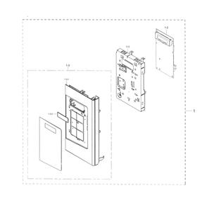 Part Location Diagram of DE94-02411N Samsung Touchpad Control Panel - Stainless