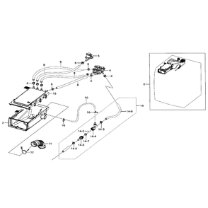 Housing-Drawer Diagram and Parts List for WF511ABW XAA-01 Samsung Washer