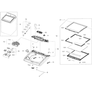 Part Location Diagram of DC97-19700D Samsung Hinge Assembly