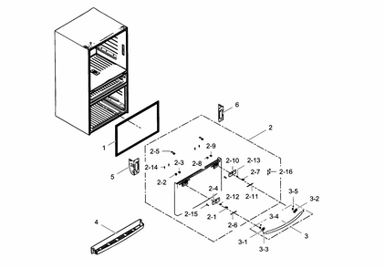 Freezer Door Diagram and Parts List for RF28HMEDBSR AA-0009 Samsung Refrigerator