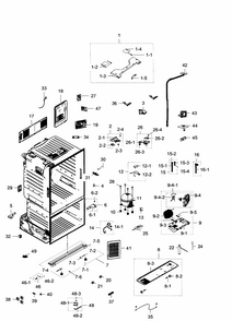 Cabinet Diagram and Parts List for RF28HDEDPBC AA-0002 Samsung Refrigerator