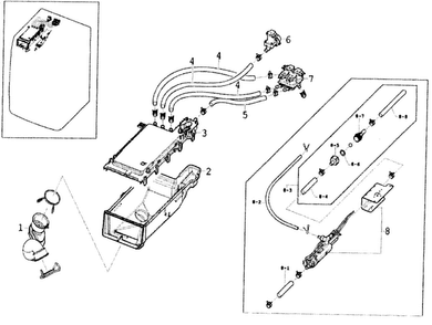 Drawer 2 Diagram and Parts List for WF350ANR XAA-0000 Samsung Washer