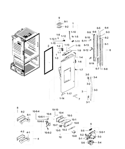 Fridge Door L Diagram and Parts List for RF28HFEDBSR AA-0007 Samsung Refrigerator