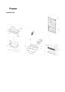 Freezer Parts Diagram and Parts List for RF23R6201SG AA-50 Samsung Refrigerator
