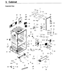 Part Location Diagram of DA97-13703M Samsung Top Table Assembly