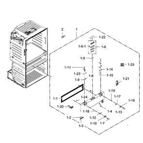 Flexzone Door Diagram and Parts List for RF28HMEDBSR AA-0009 Samsung Refrigerator