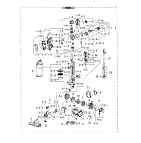 Body Diagram and Parts List for VU12F70SHCC AA-0000 Samsung Upright Vacuum
